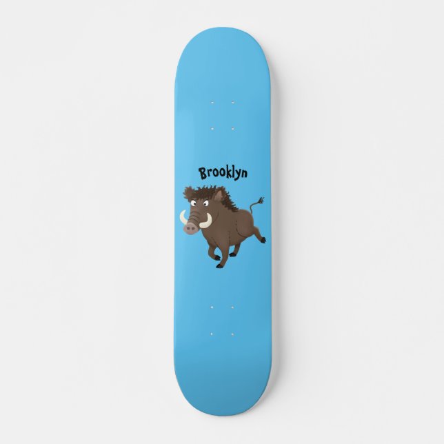 Skateboard Gracioso ilustracion de personalizado de afeitar d (Anverso )