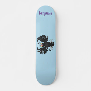 Skateboard Gracioso ilustracion de personalizado de cuervos l