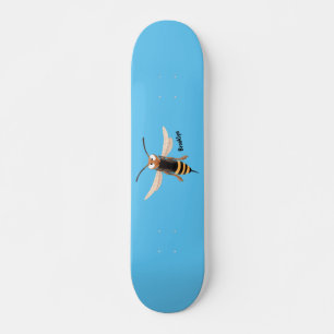 Skateboard Gracioso ilustracion personalizado de avispas de a