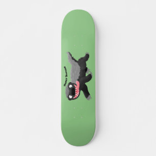 Skateboard Gracioso ilustracion personalizado de insignia con