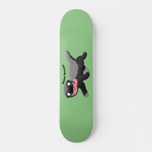 Skateboard Gracioso ilustracion personalizado de insignia con (Anverso )