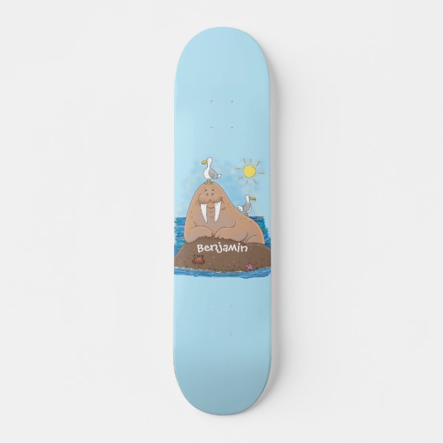 Skateboard Gracioso ilustracion personalizado de moras felice (Anverso )