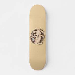 Skateboard Gracioso ilustracion personalizado de rana de lluv