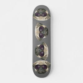 Skateboard Gracioso pug, bulldog francés lindo con gafas