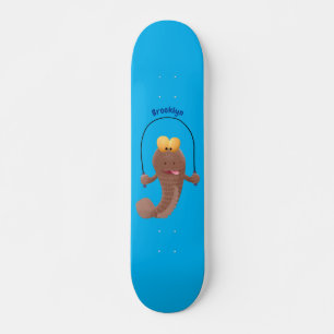 Skateboard Gracioso saltando a la personalizado de pescado de
