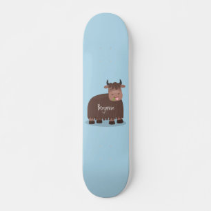 Skateboard Gracioso yak feliz comiendo hierba personalizado i