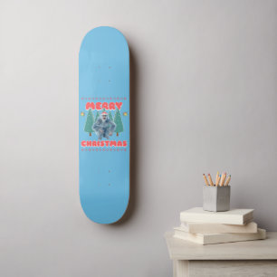 Skateboard Gracioso Yeti - Feliz Navidad