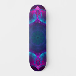 Skateboard Gradiente azul y rosado neón oscuro de Kaleidoscop