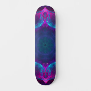 Skateboard Gradiente azul y rosado neón oscuro de Kaleidoscop