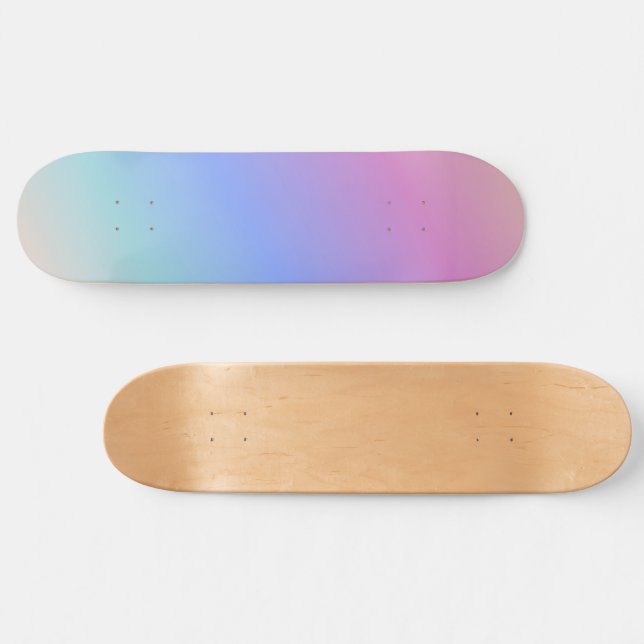 Skateboard Gradiente de arcoiris pastel (Horz)