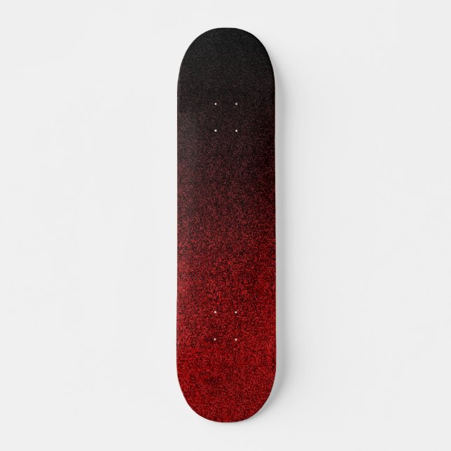 Skateboard Gradiente de Purpurina rojo y negro (Anverso )