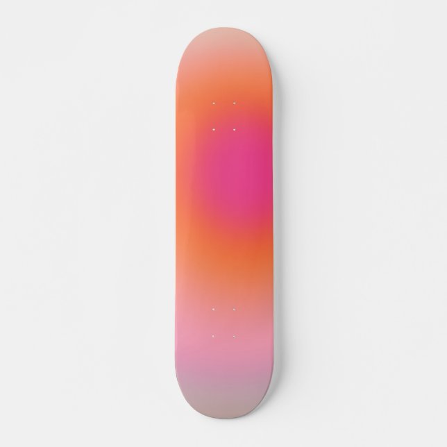 Skateboard Gradiente del amanecer - Naranja rosado beige (Anverso )