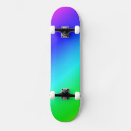 Skateboard Gradiente diagonal arcoiris azul a verde