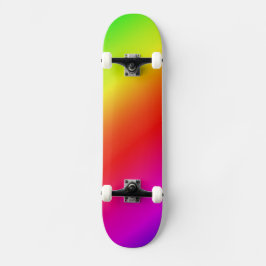 Skateboard Gradiente diagonal arcoiris rojo a verde