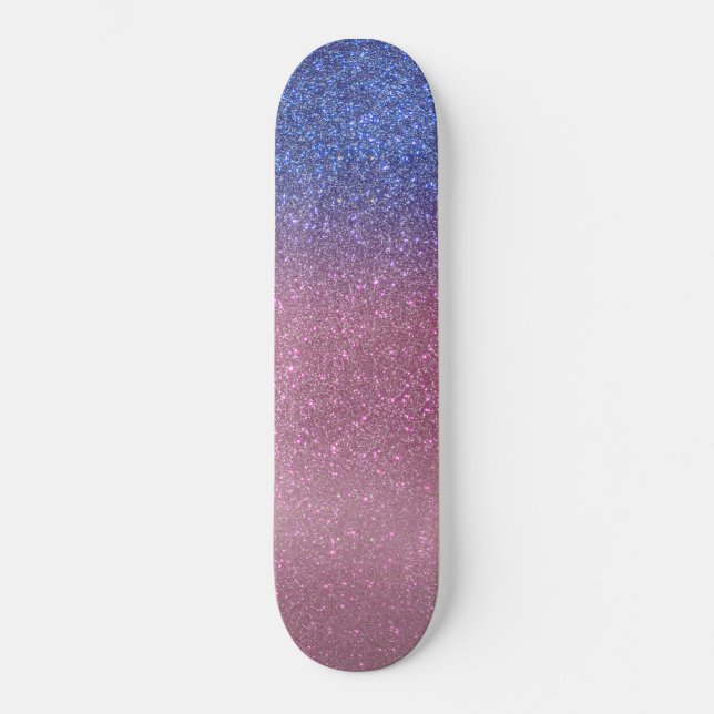 Skateboard Gradiente Ombre Purpurina De Parca Rosa Girona (Anverso)