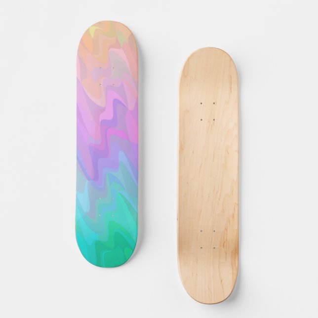 Skateboard Gradiente Ondulado (Anverso)