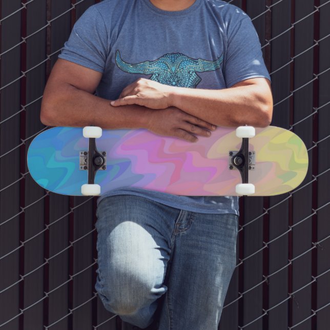 Skateboard Gradiente Ondulado (Exterior 3)