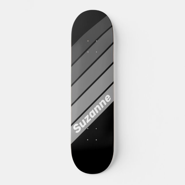 Skateboard Gradiente oscuro con nombre (Anverso)