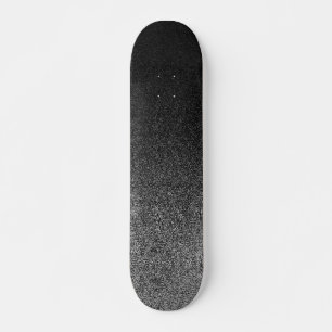 Skateboard Gradiente Purpurina plateado y negro