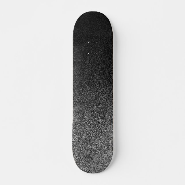 Skateboard Gradiente Purpurina plateado y negro (Anverso )