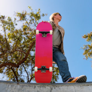 Skateboard Gradiente rosa y naranja