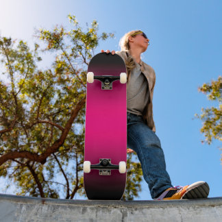 Skateboard Gradiente rosado negro y caliente