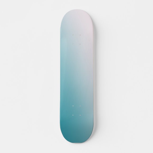 Skateboard Gradiente verde azulado y blanco (Anverso )