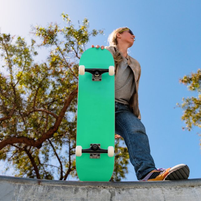 Skateboard Gradiente verde de primavera  (Exterior 1)