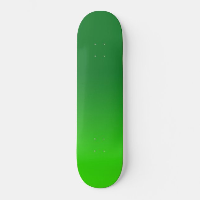 Skateboard Gradiente Verde Ombre Vivo Moderno Simple (Anverso)