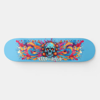 Skateboard Graffiti Art Skull 6 - Sigue en Rolin'