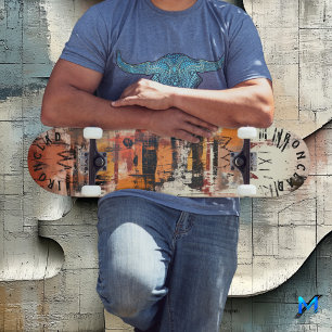 Skateboard Graffiti audaz inspirado en el arte abstracto en c