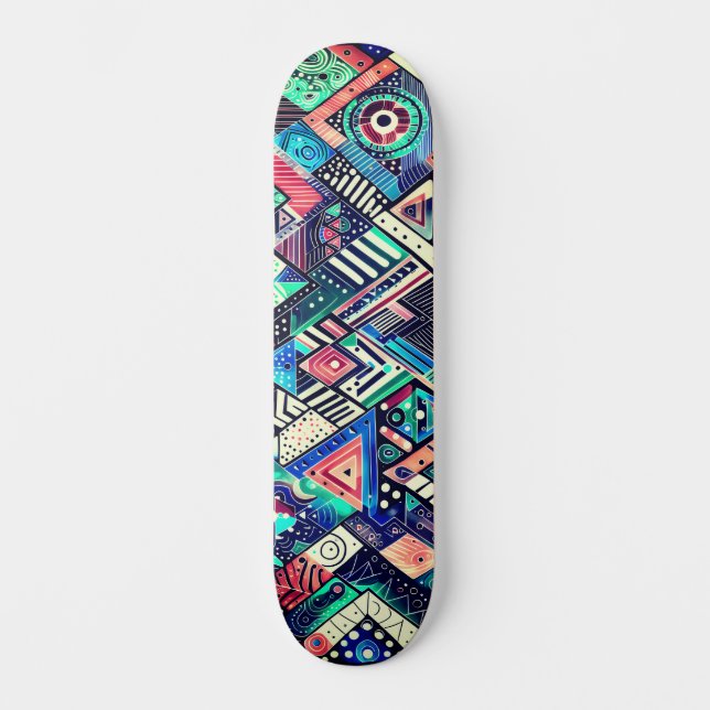 Skateboard Graffiti callejero colorido (Anverso)