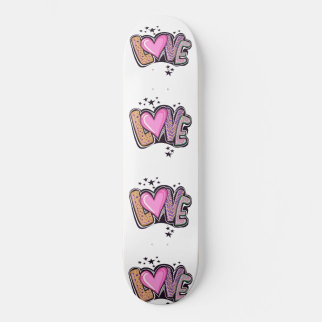 Skateboard Graffiti de amor (Anverso)