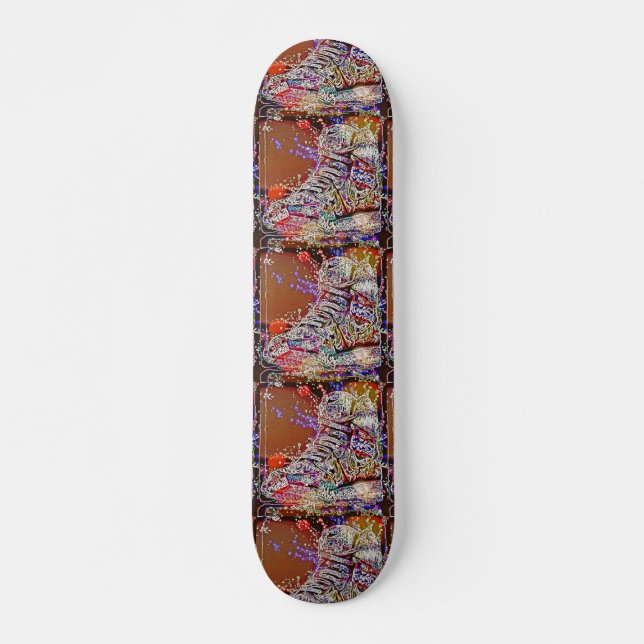 Skateboard Graffiti de color de agua de moda (Anverso )