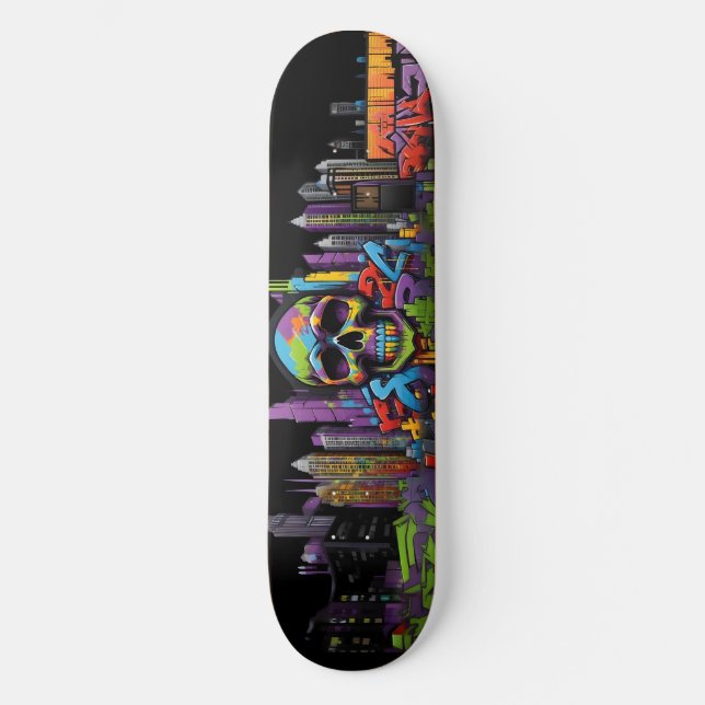 Skateboard Graffiti de estilo salvaje 12 (Anverso)