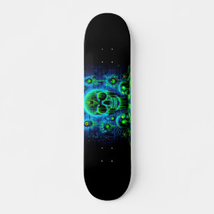 Skateboard Graffiti de horror calaveras fluorescentes