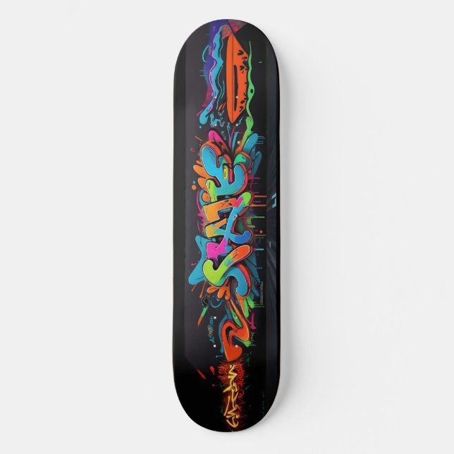 Skateboard Graffiti de la piel 1 (Anverso)