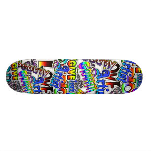 Skateboard Graffiti Text Board