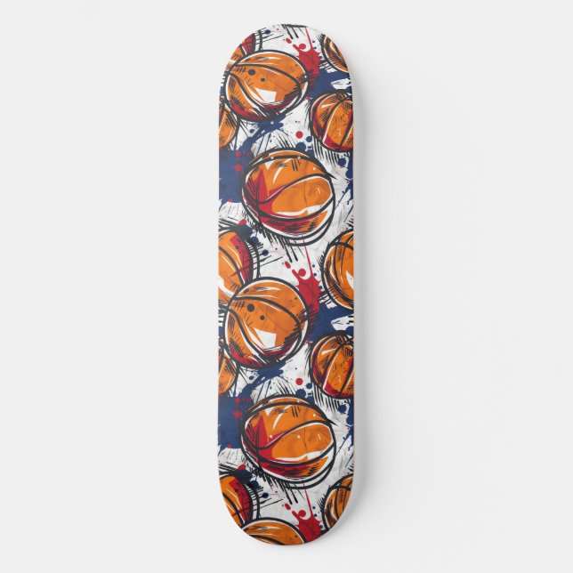 Skateboard Graffiti Urbano Basketball Skyboard (Anverso)