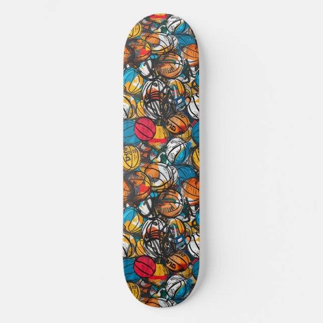 Skateboard Graffiti Urbano Basketball Skyboard (Anverso)