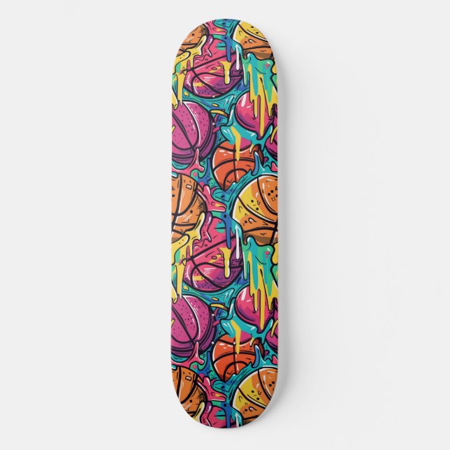 Skateboard Graffiti Urbano Basketball Skyboard (Anverso)