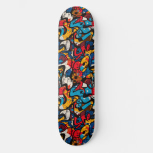 Skateboard Graffiti urbano moderno Patrón de Grunge Skateboar
