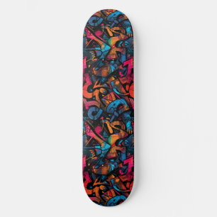Skateboard Graffiti urbano moderno Patrón de Grunge Skateboar