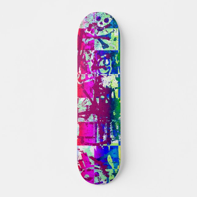 Skateboard Graffito urbano arcoiris (Anverso )