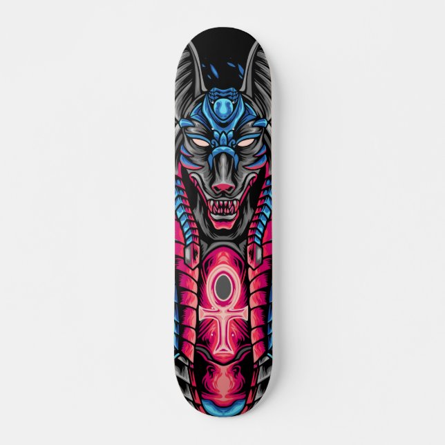 Skateboard Gráfico Anubis Egipcio (Anverso )