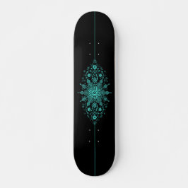 Skateboard Gráfico de patrón intensivo místico azul brillante
