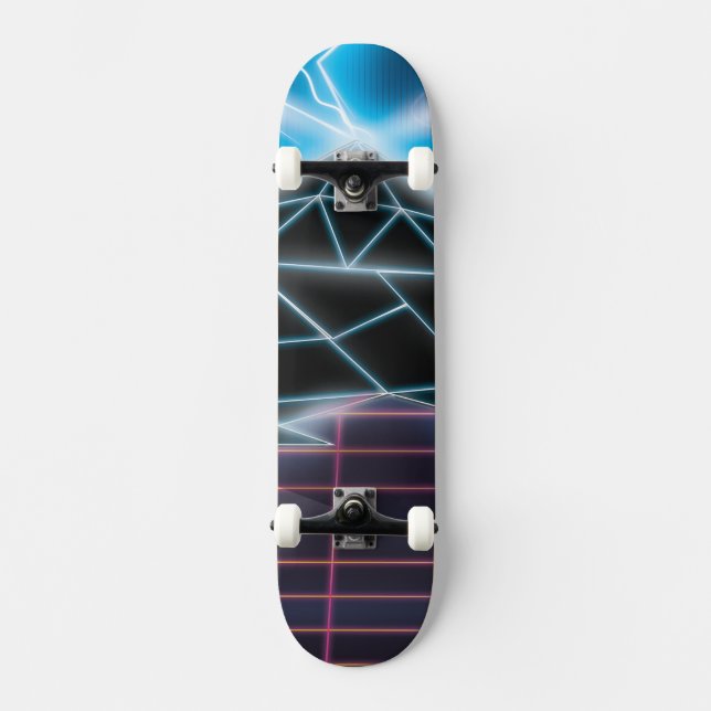 Skateboard Gráfico de videojuegos de los años 1980 retro (Anverso)