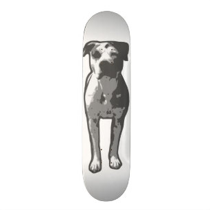 Skateboard Gráfico del T-Hueso del pitbull