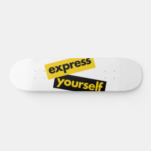 Skateboard Gráfico moderno, vibrante y audaz de Express Yours