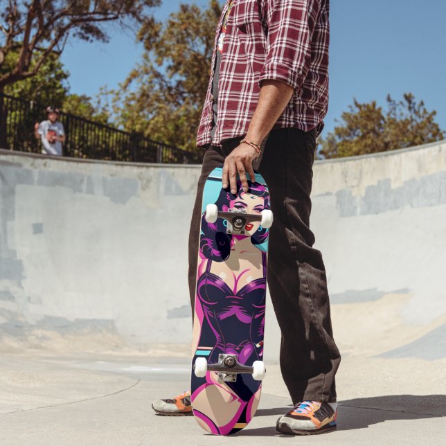 Skateboard Gráficos de Pinup Pop (Exterior 2)